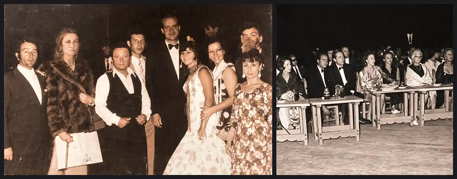 Salvadora Maya junto a miembros de la Familia Real española en un encuentro histórico